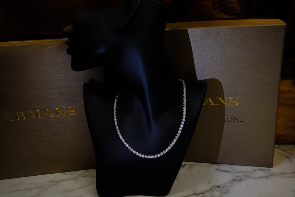 TENNIS NECKLACE DIAMONDS WHITE  GOLD
