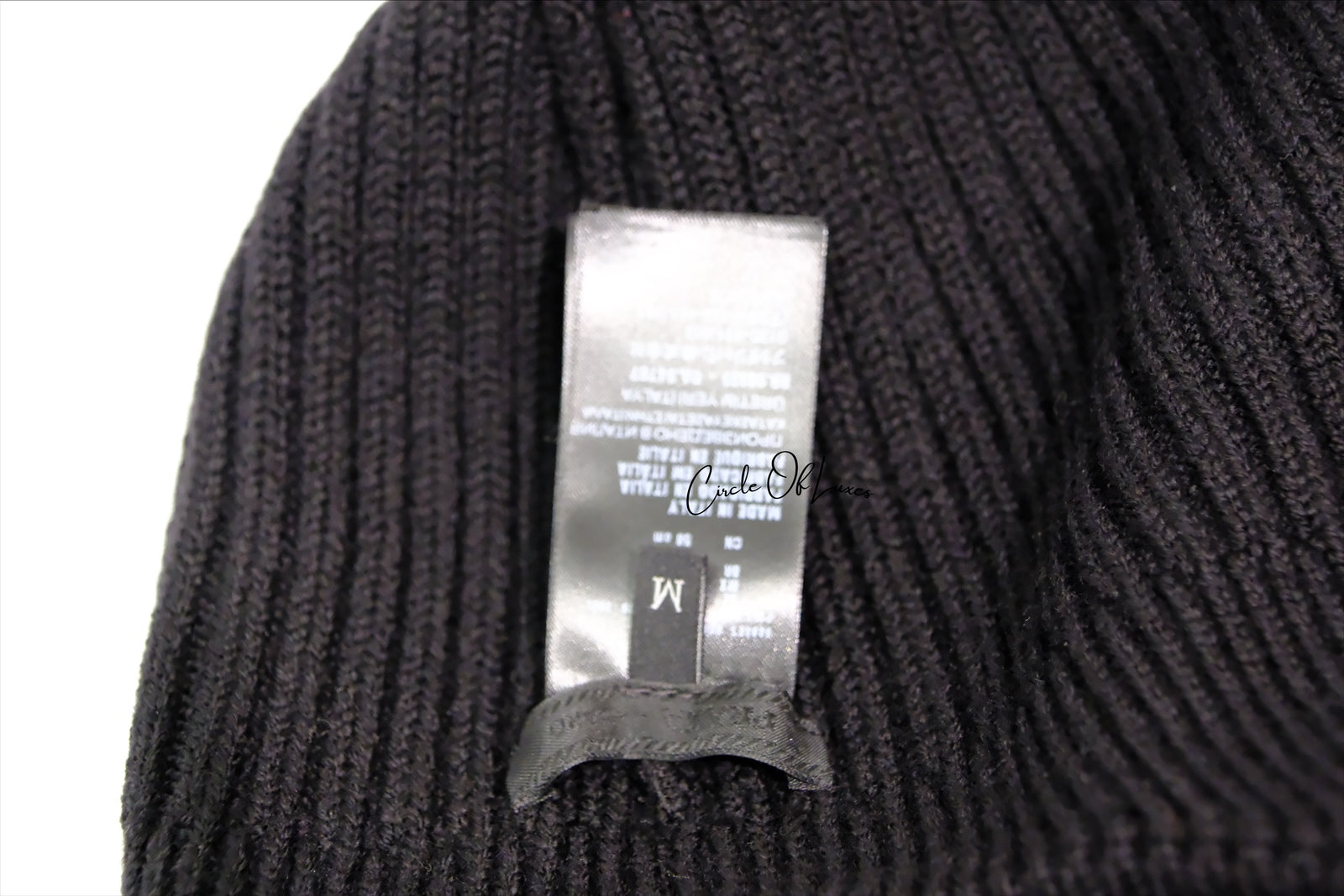BLACK PRADA BEANNIE SIZE M VIRGIN WOOL