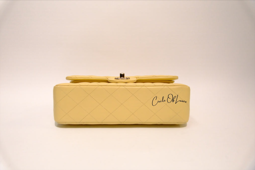 CHANEL SMALL YELLOW LAMSKIN GHW