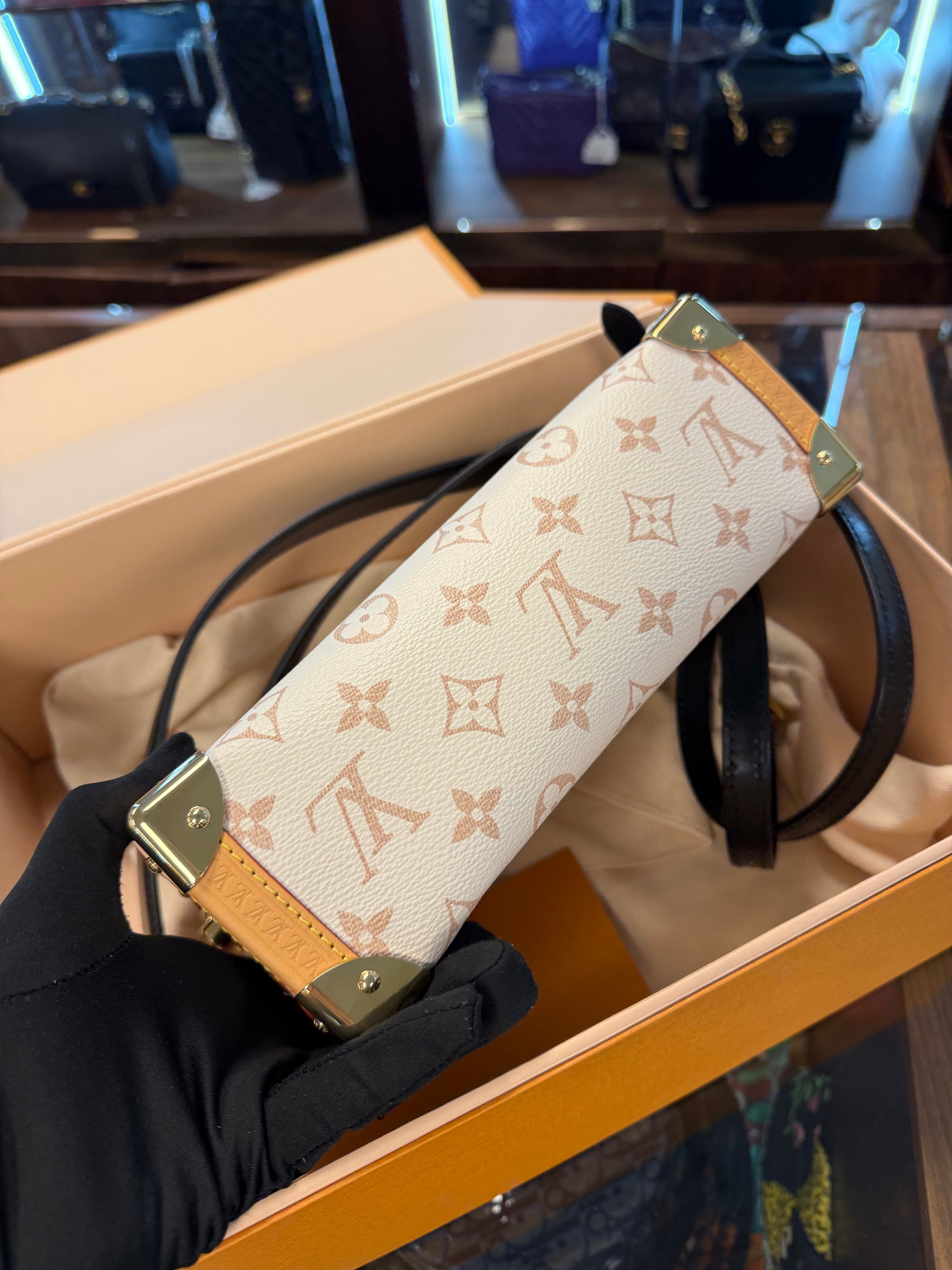 LOUIS VUITTON SIDE TRUNK LIMITED EDITION WHITE CANVAS