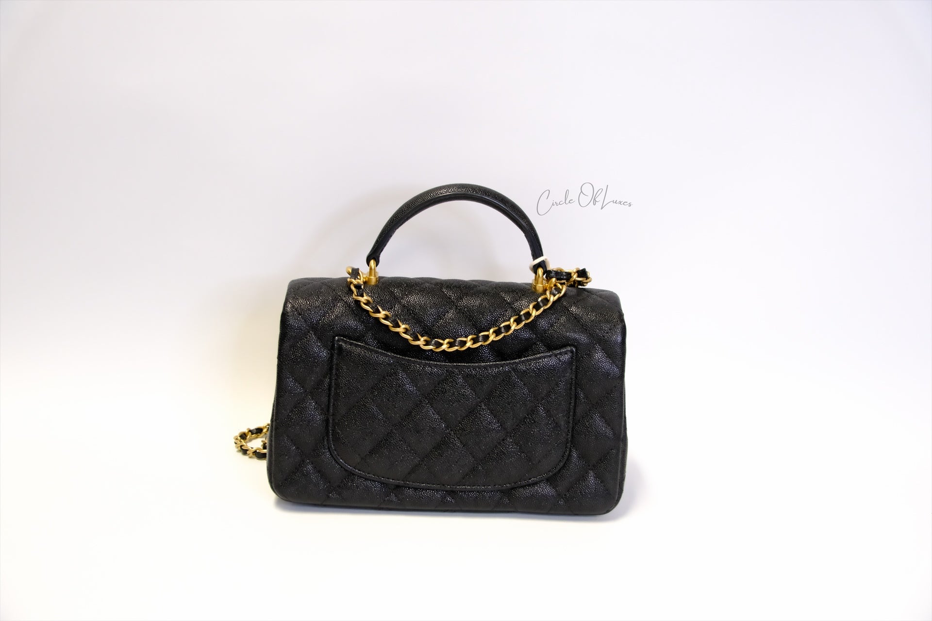 CHANEL MINI RECTANGLE BLACK  GHW
