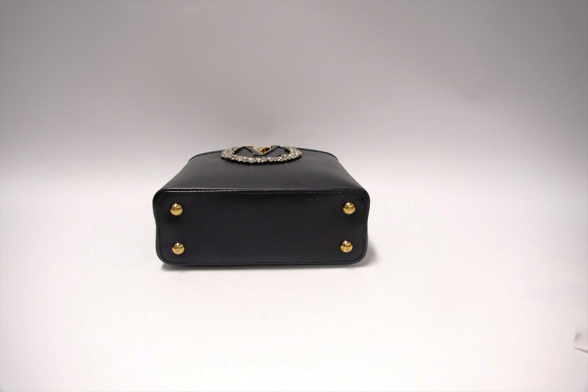 LOUIS VUITTON  BLACK MINI RHINESTONES EMBELLISHED