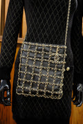 Chanel Lambskin Chain Net Shoulder Bag