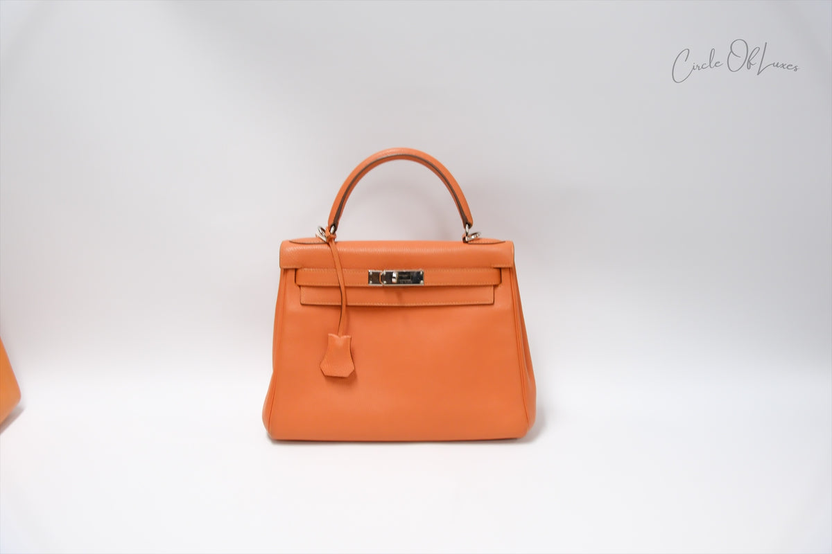 HERMES KELLY 28 TOGO ORANGE SHW