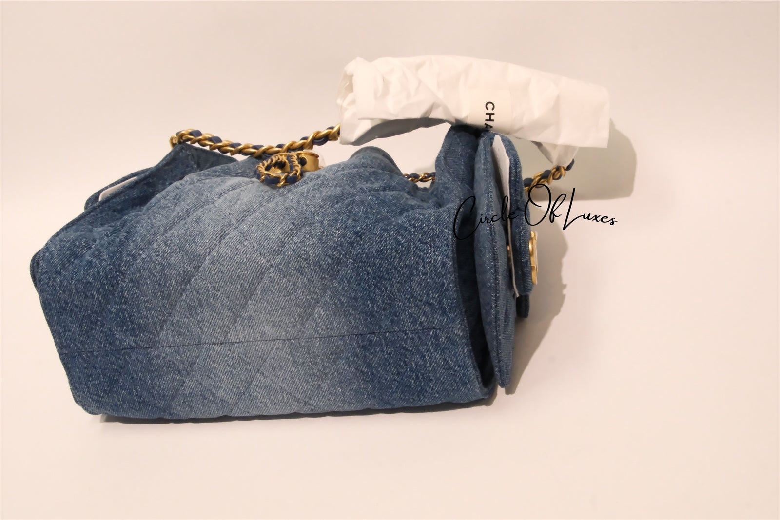 CHANEL 25 MINI DENIM GHW