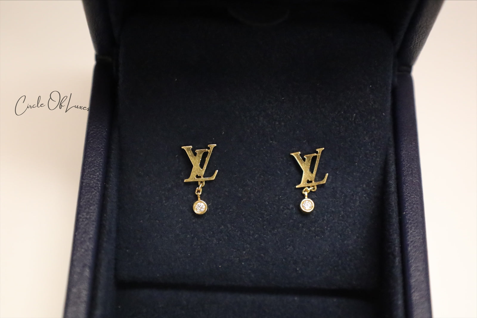LOUIS VUITTON ILLDYE BLOSSOM EARRING STUD YELLOW GOLD DIAMOND
