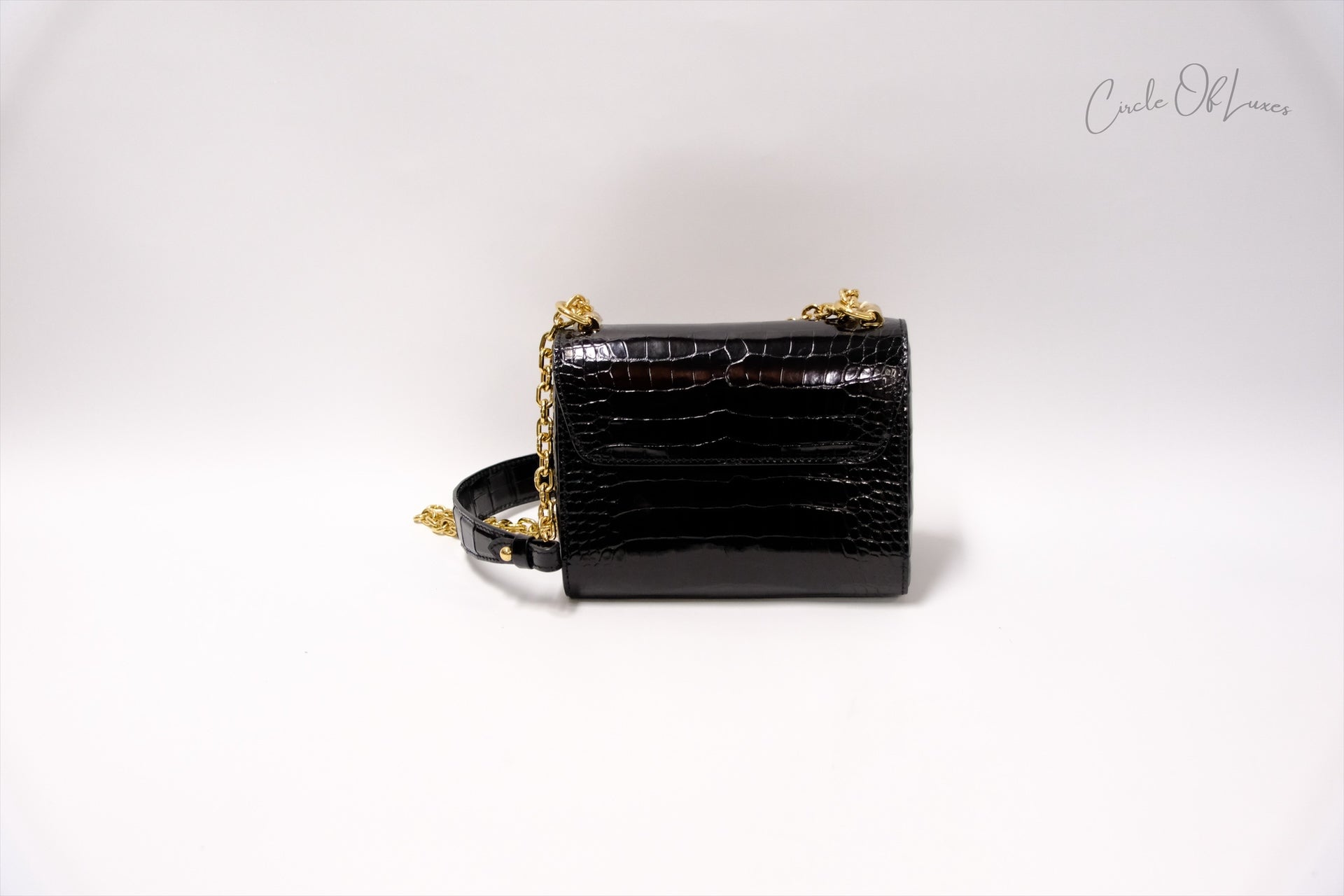 LOUIS VUITTON TWIST MINI BRILLIANT CROCODILE BLACK GHW