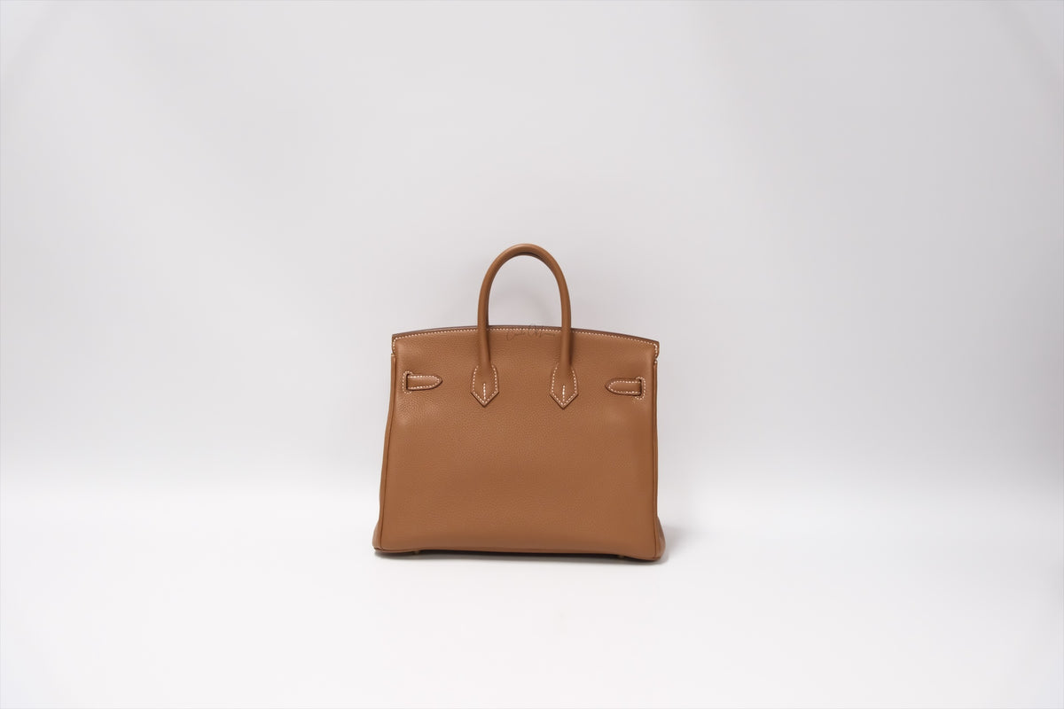 HERMES BIRKIN 25 GOLD ON GOLD TOGO