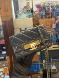 CHANEL WOC BLACK LAMSKIN GOLD CLASS HW