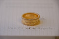 VANCLEEF & APRELS PERLÉE RING SIZE 55 ROSE GOLD