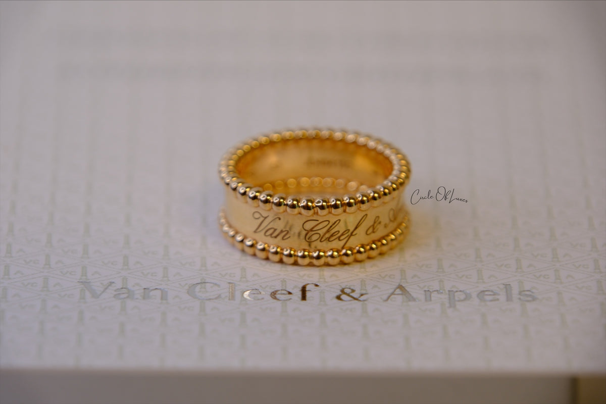 VANCLEEF & APRELS PERLÉE RING SIZE 55 ROSE GOLD