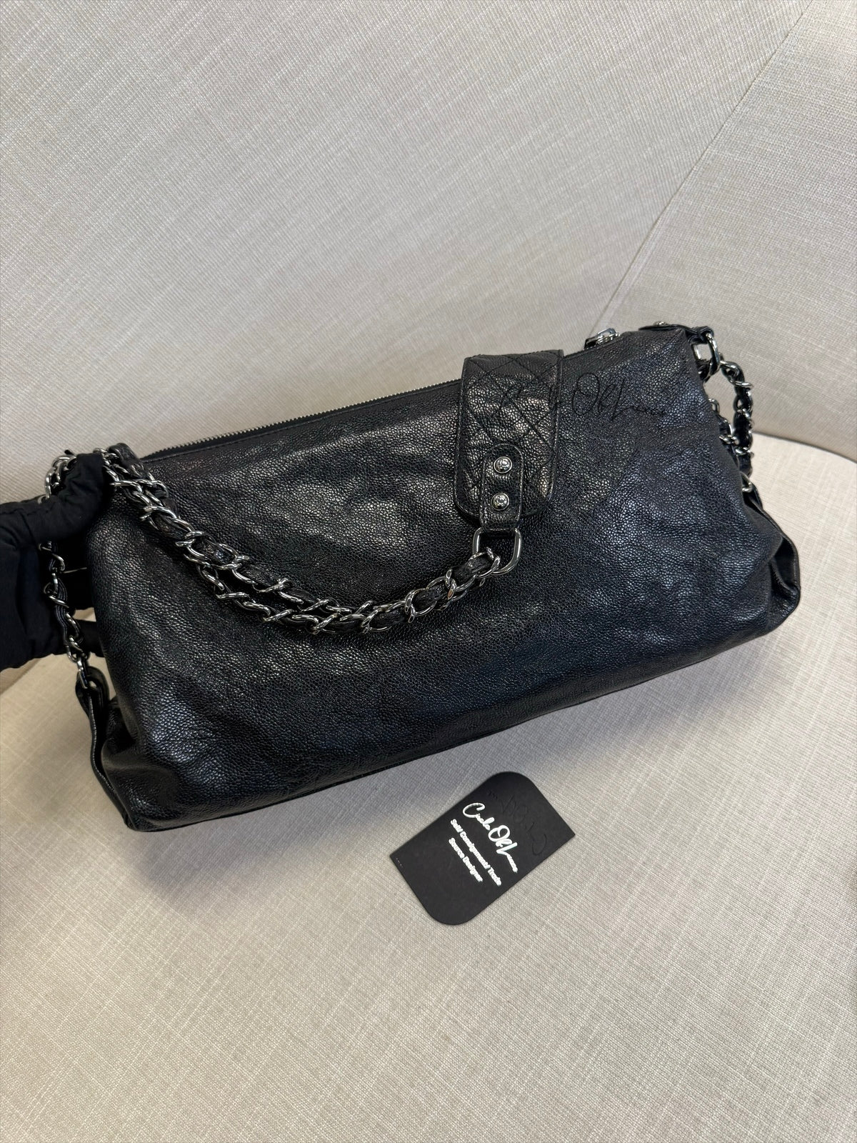 POCKET IN THE CITY CAVIAR BLACK METAL HW