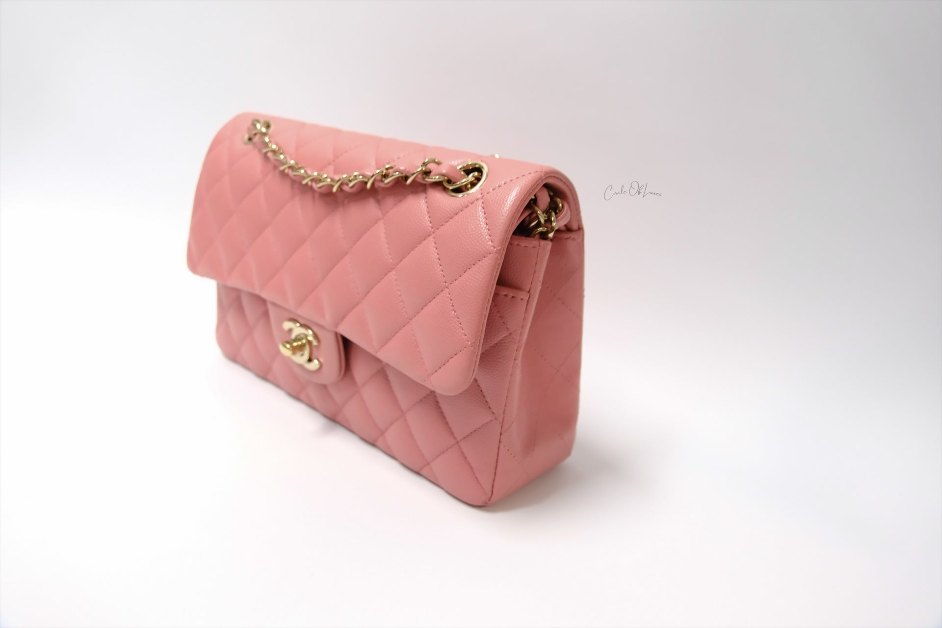 CHANEL CLASSIC SMALL PINK GHW