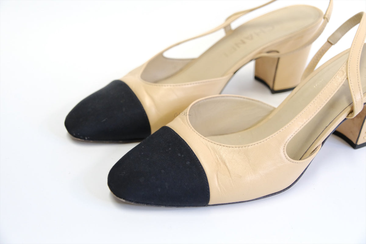 CHANEL SLINGBACK  37 1/2 C