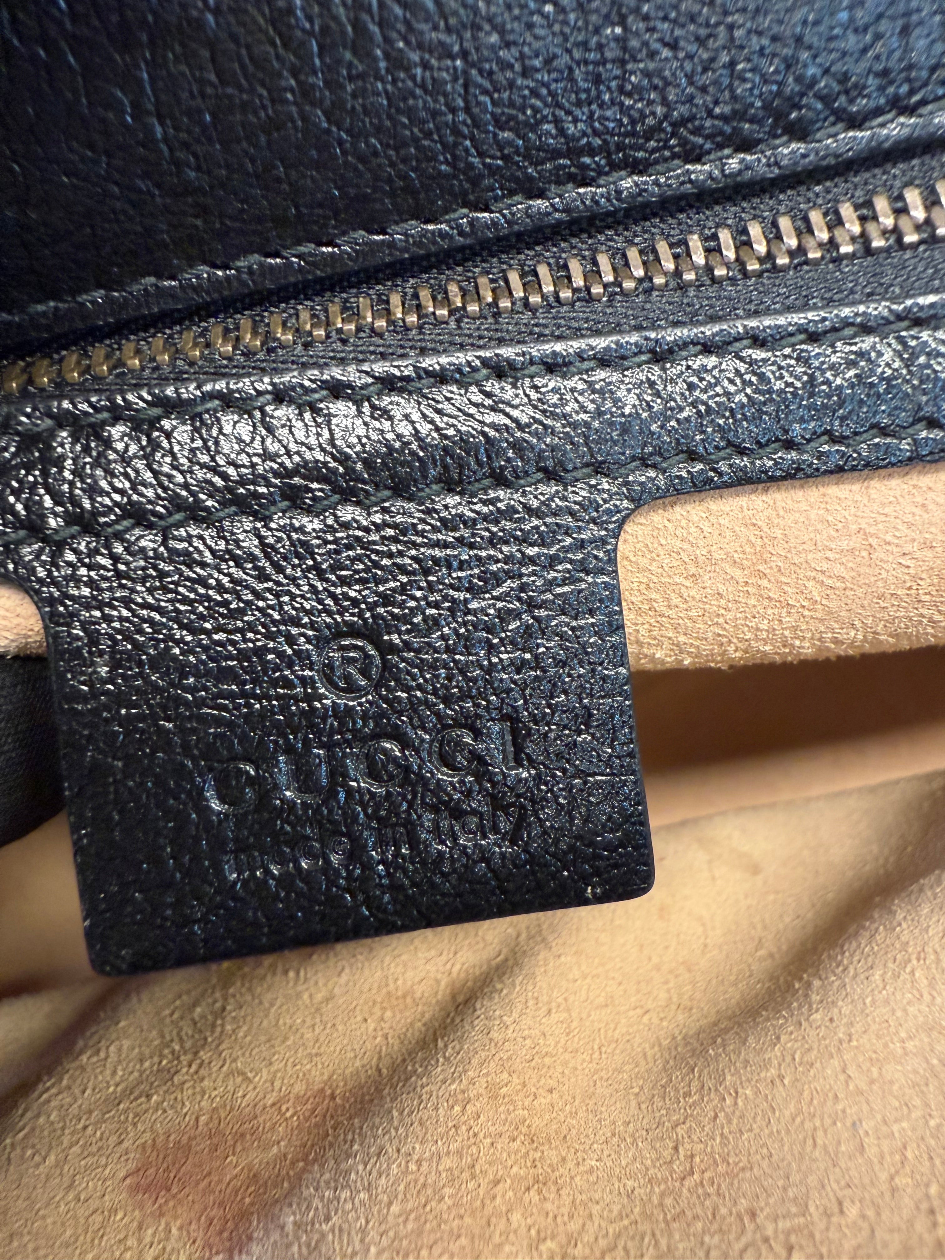 GUCCI SMALL MARMONT COLOUR BLOCK LEATHER   GHW