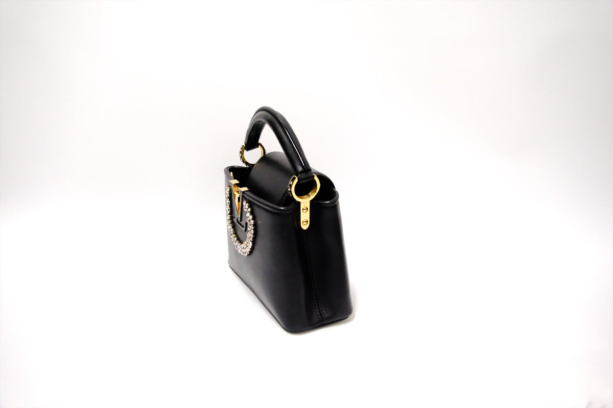 LOUIS VUITTON  BLACK MINI RHINESTONES EMBELLISHED
