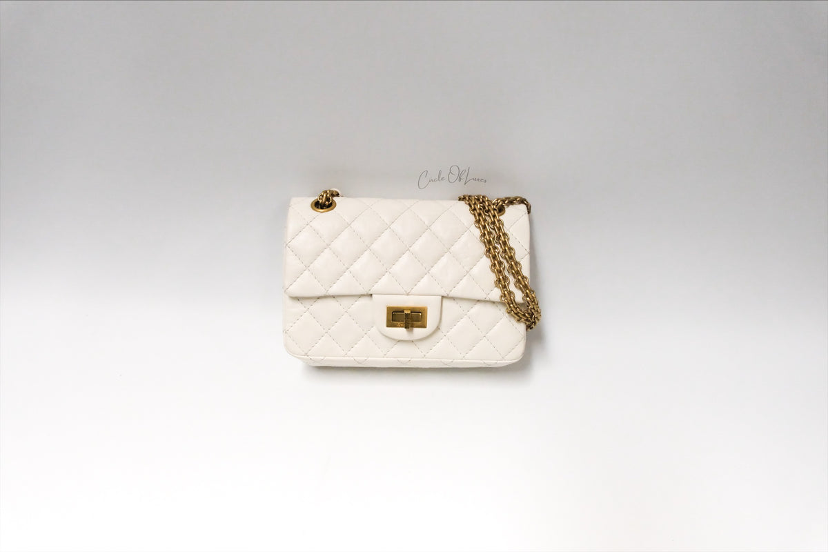 CHANEL MINI REISSUE CALFSKIN WHITE CREAM GBHW  CODECHIP