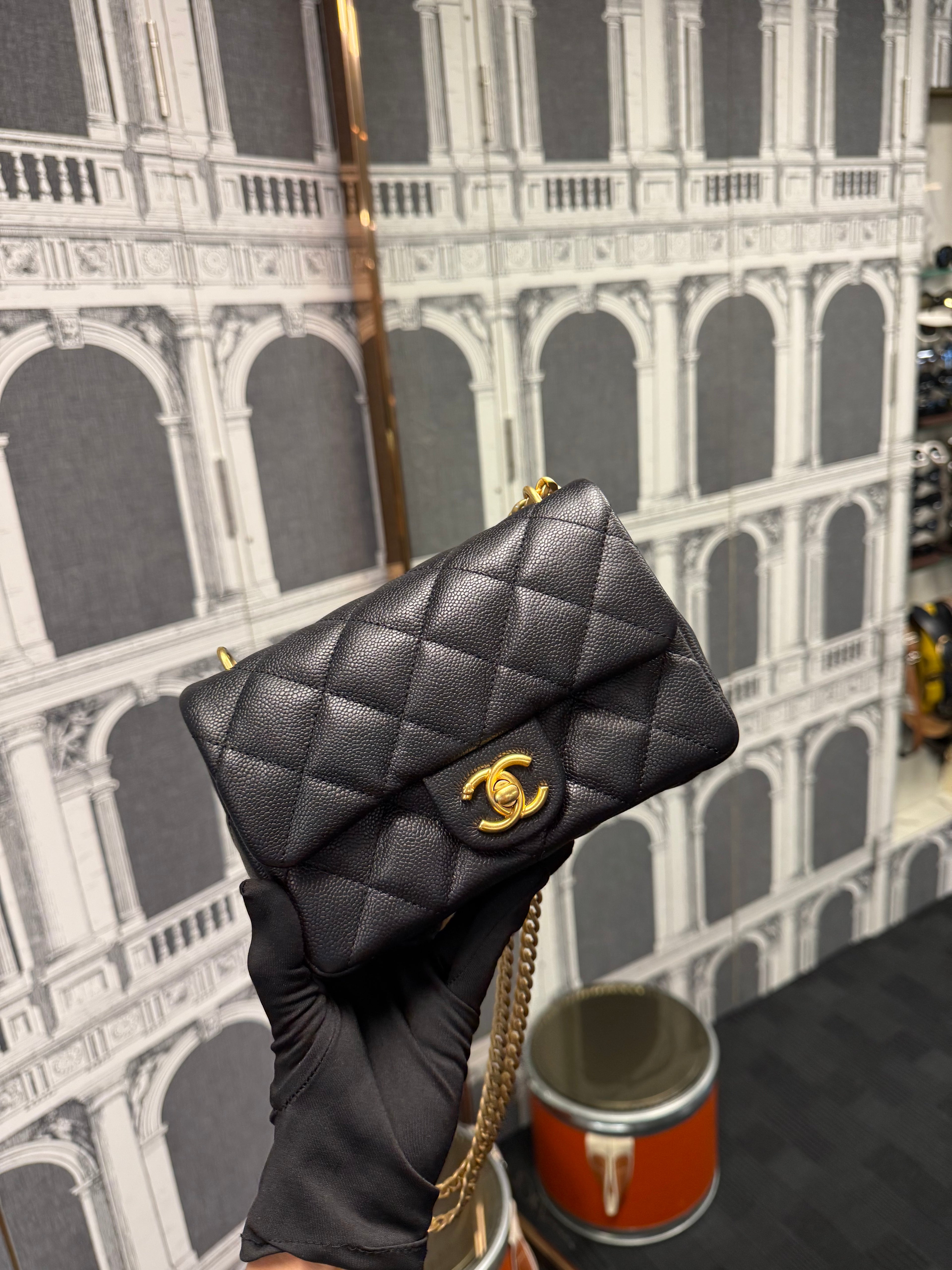 CHANEL 23P COCO LOVE FLAP BAG CAVIAR BLACK GHW(MICROCHIP)