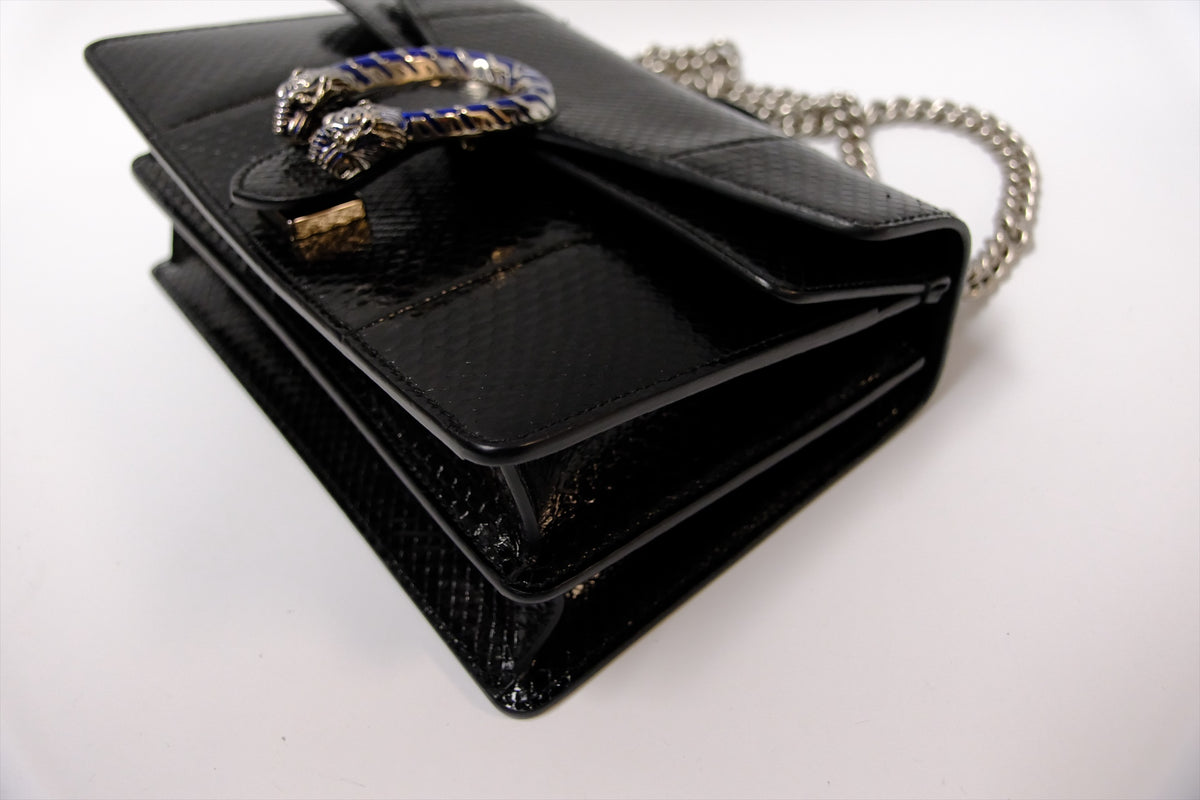 GUCCI DIONYSUS SHOULDER BAG WITH TOP HANDLE BLACK