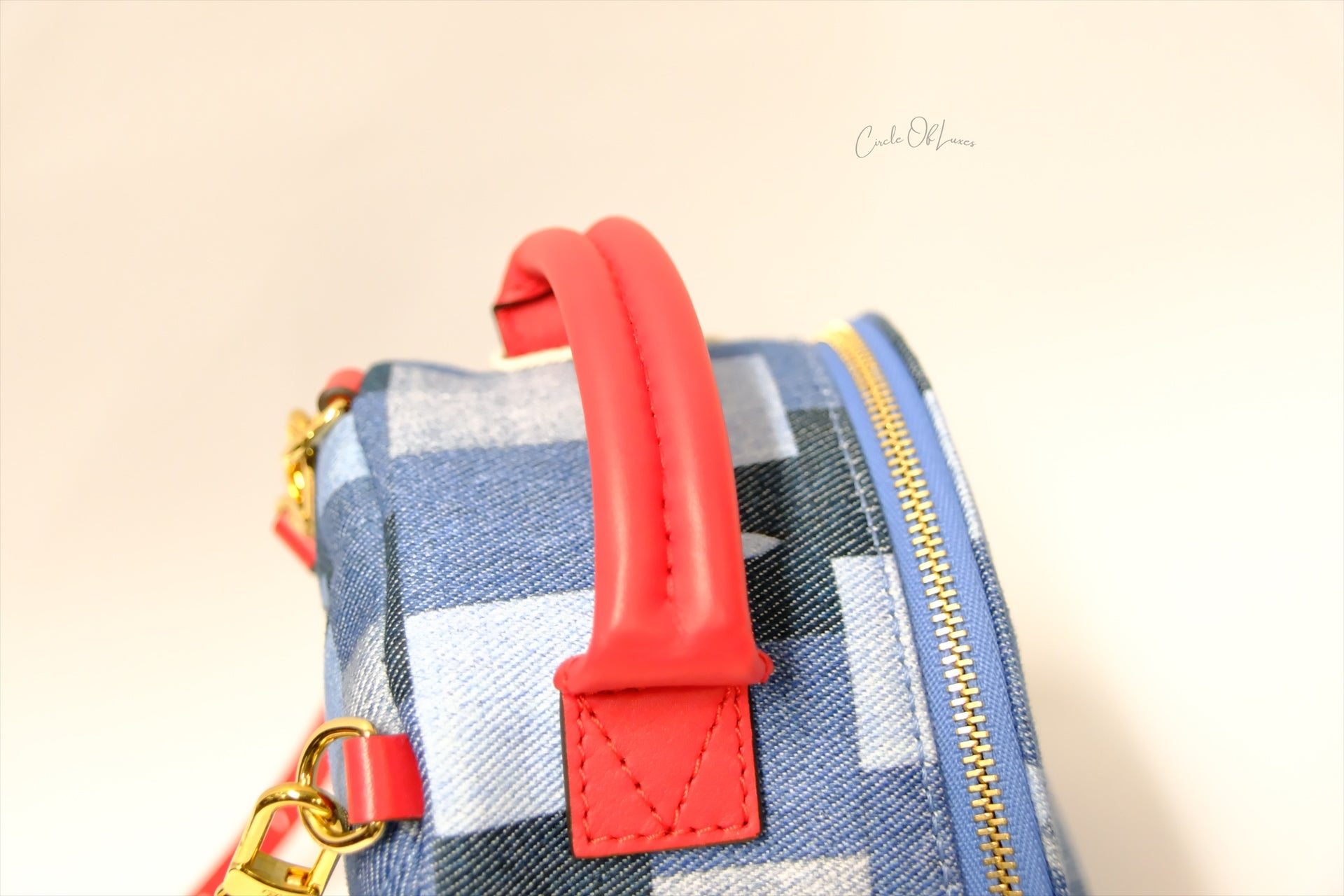 LOUIS VUITTON MINI PALM SPRING DENIM BACKPACK