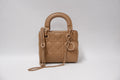 CHRISTIAN DIOR ULTRA MATTE CALFSKIN CANNAGE MINI LADY DIOR LIGHT BEIGE
