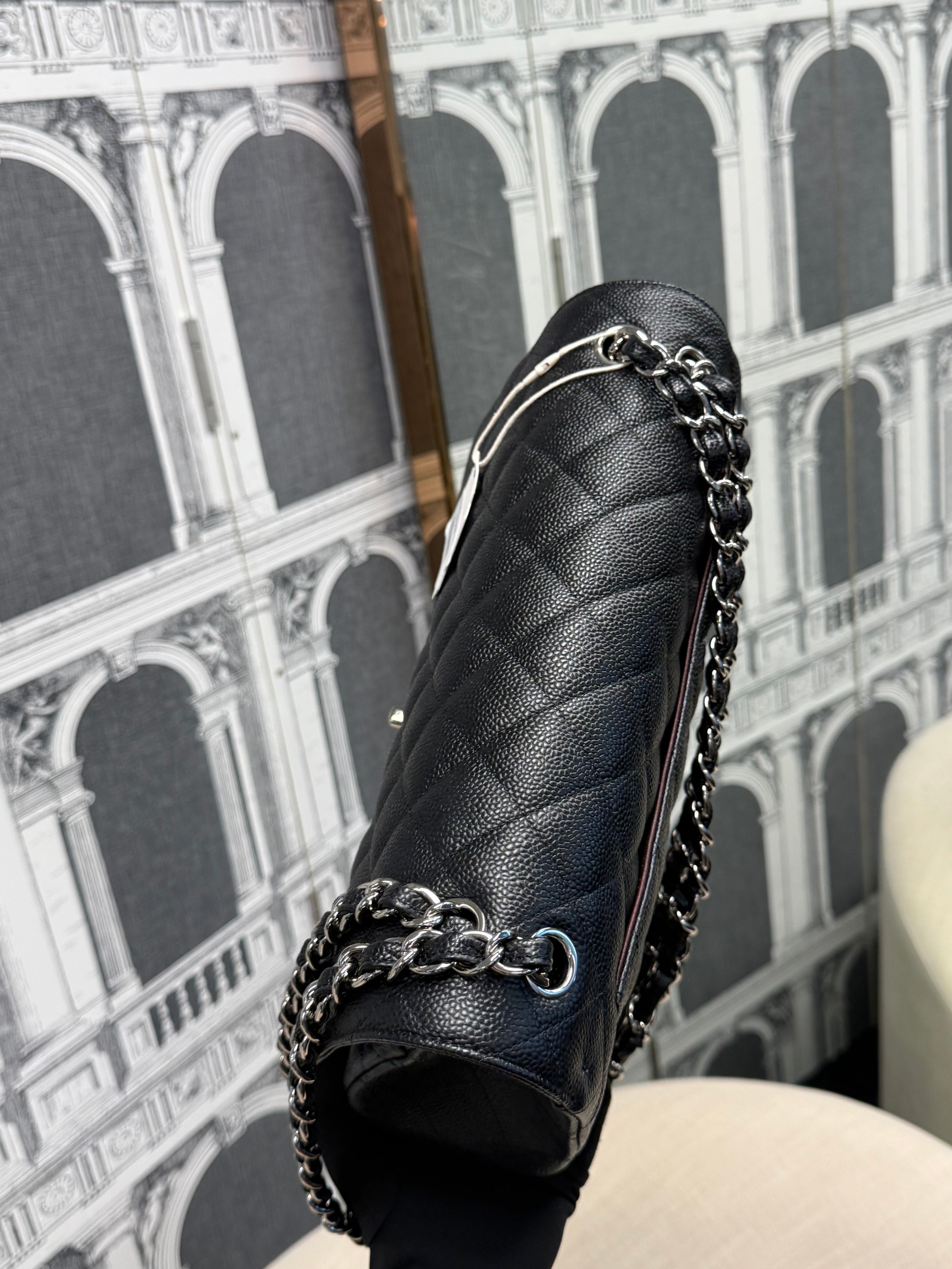 CHANEL JUMBO CLASSIC BLACK CAVIAR SHW