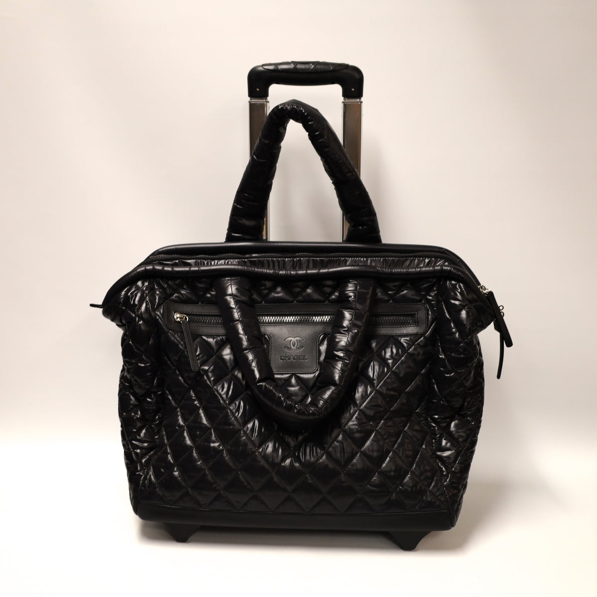 Chanel Coco Cocoon Quilted Trolley Black Nylon