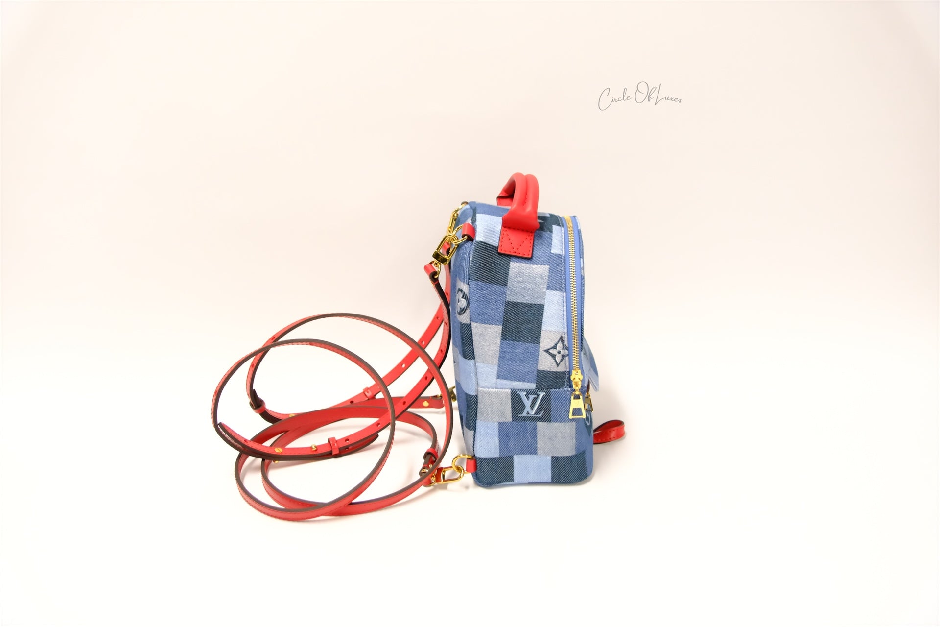 LOUIS VUITTON MINI PALM SPRING DENIM BACKPACK