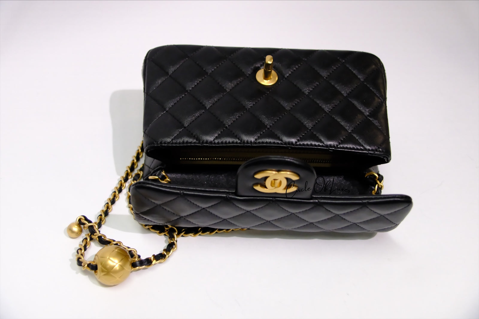 CHANEL MINI RECTANGLE PEARL CRUSH BLACK