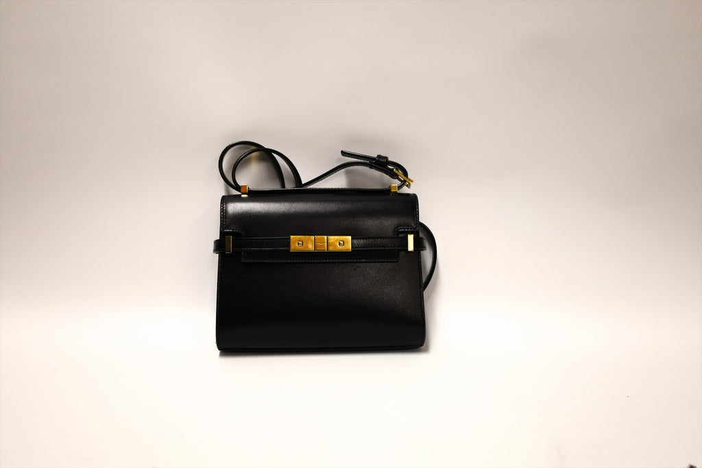 YSL MINI MANHATTAN SHOULDER BAG BLACK