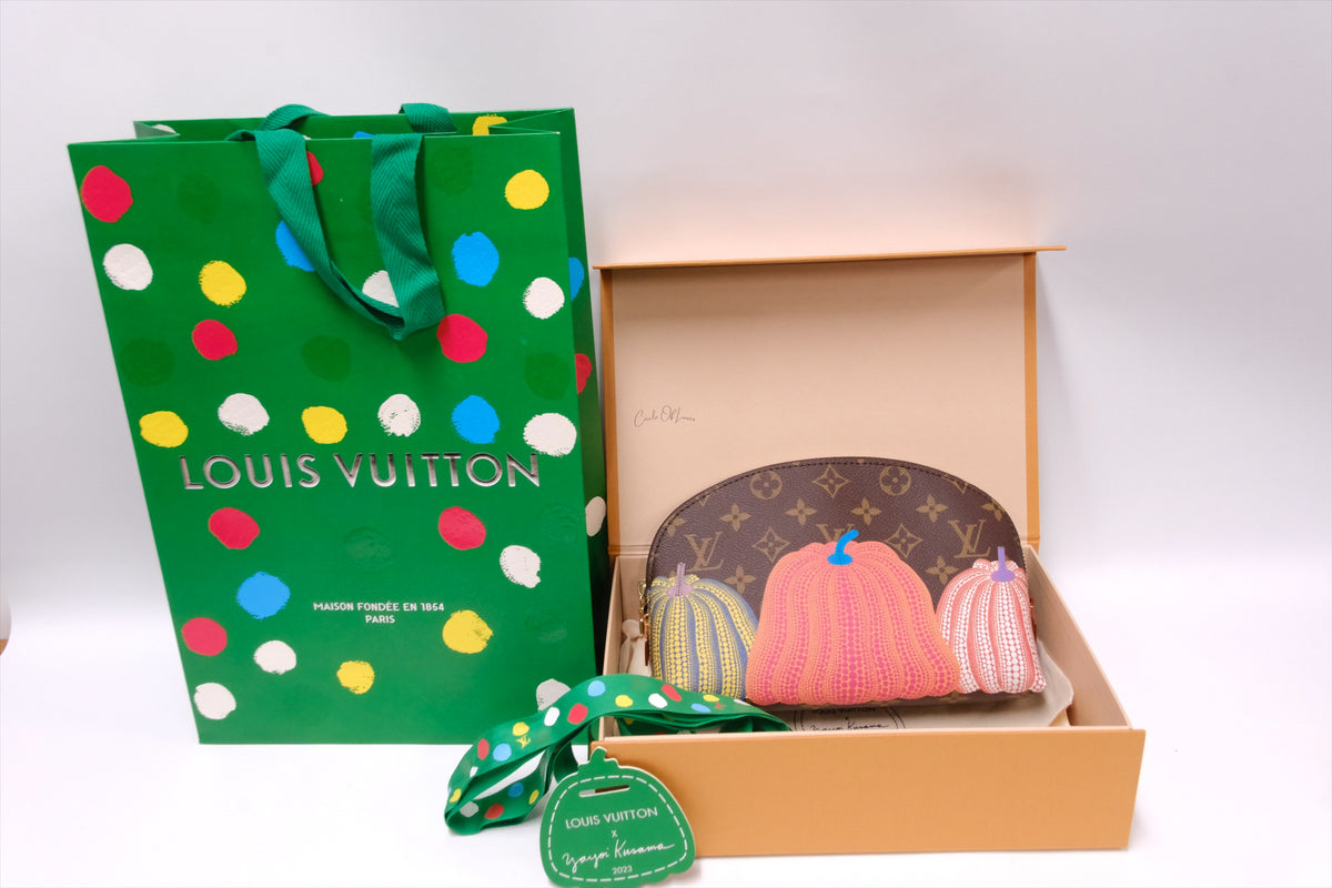 LOUIS VUITTON X YAYOI KUSAMA “PUMKIN” COSMETIC POUCH SIZE GM