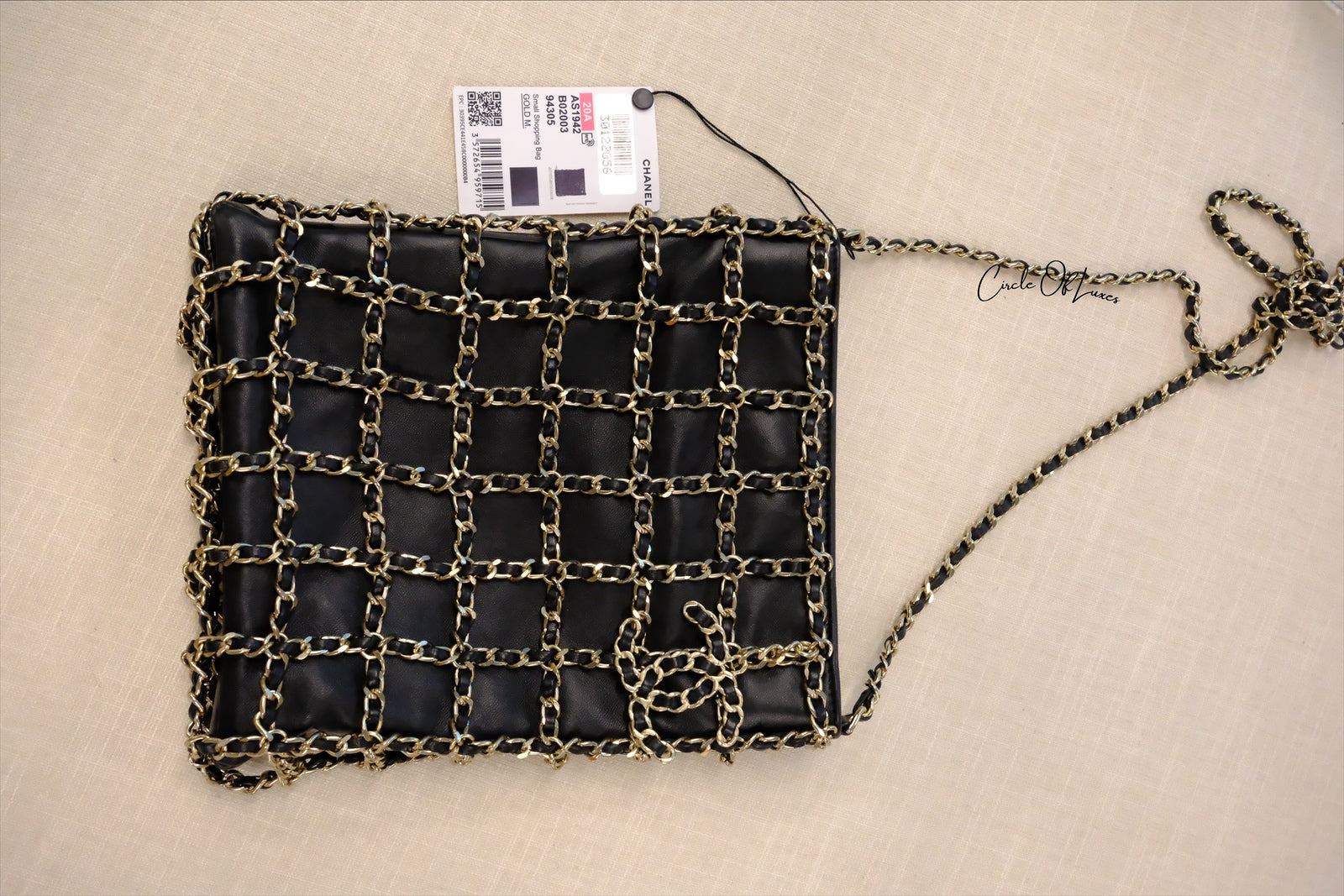 Chanel Lambskin Chain Net Shoulder Bag