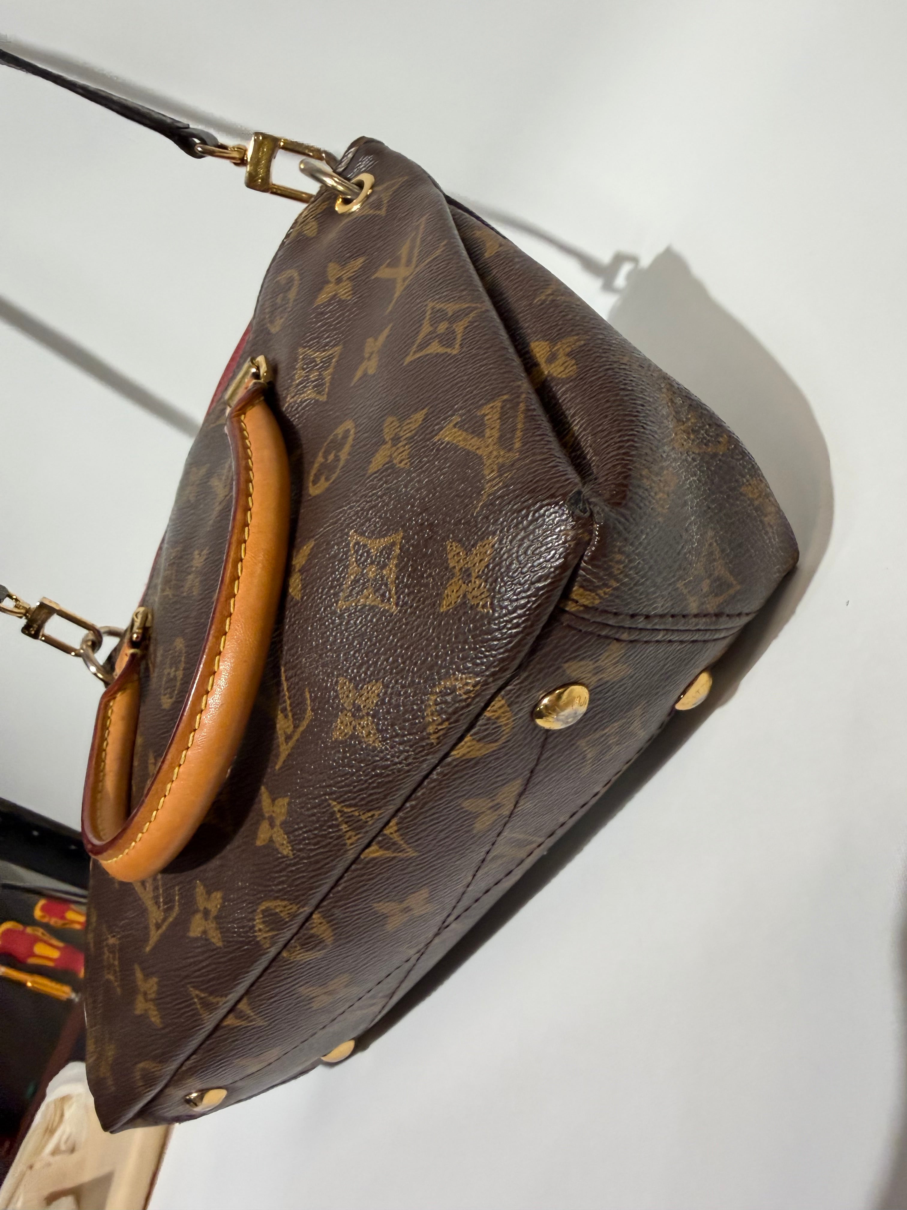 LOUIS VUITTON PALLAS BB MONOGRAM /RED