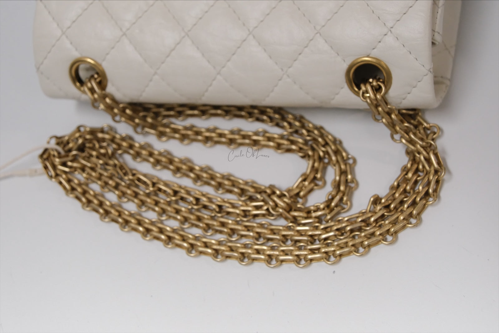 CHANEL MINI REISSUE CALFSKIN WHITE CREAM GBHW  CODECHIP