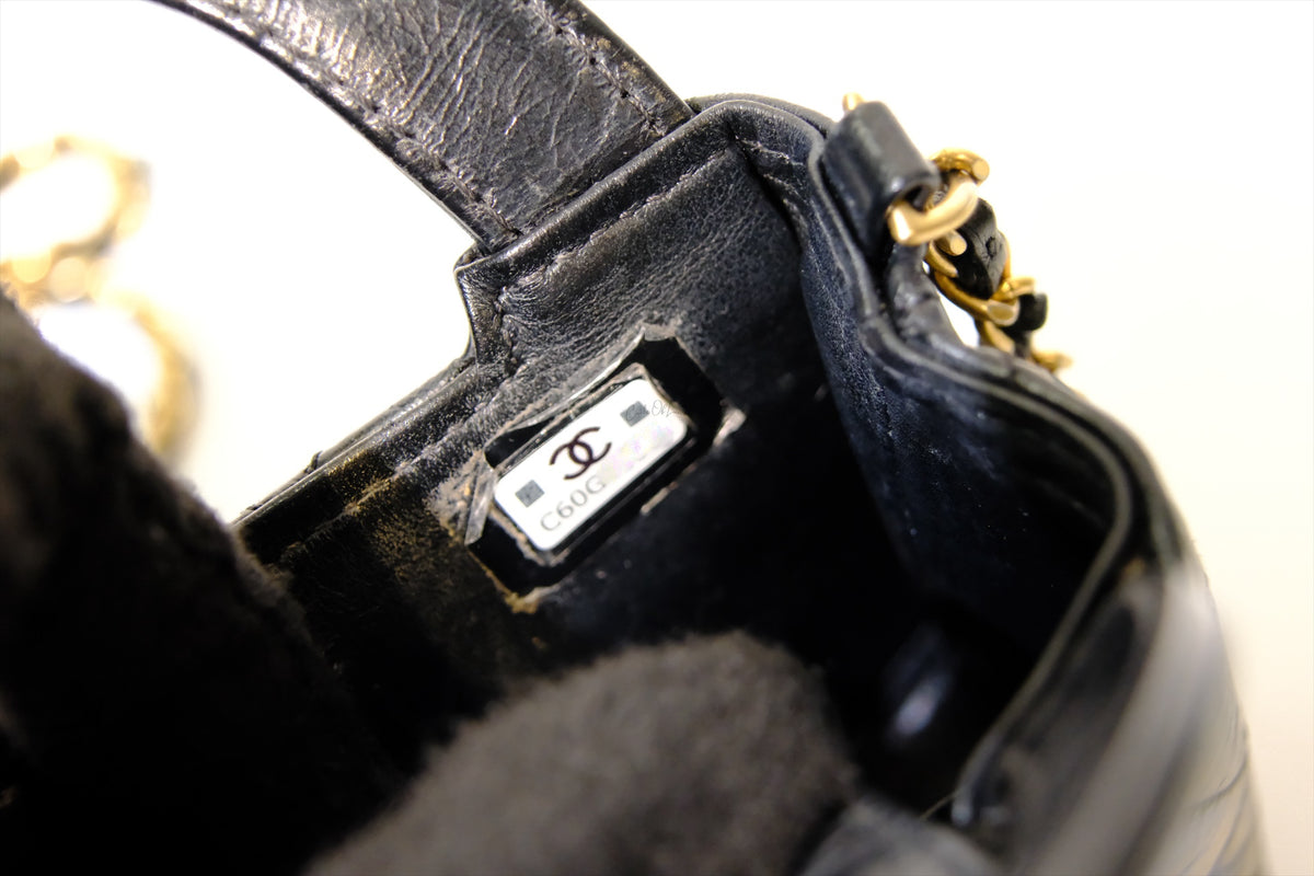 CHANEL NANO BLACK KELLY GHW