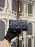 CHANEL WALLET ON CHAIN CAVIAR NAVY GHW