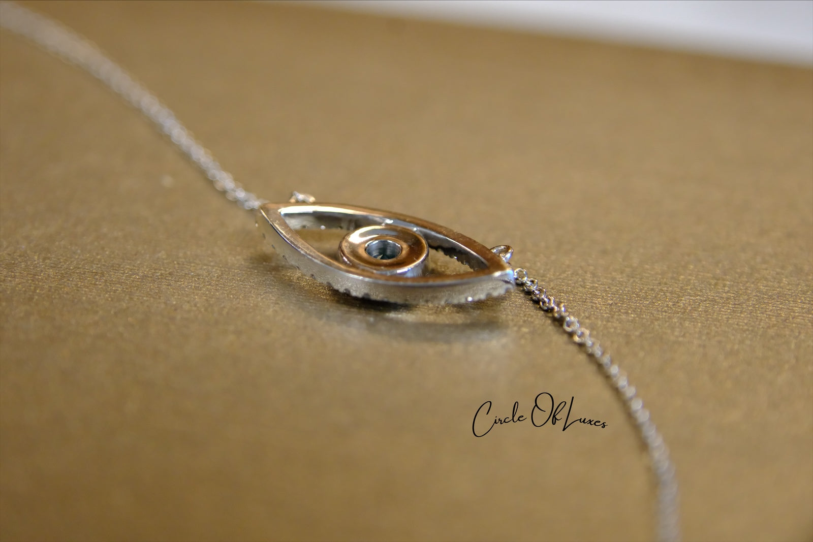 EVIL EYE WHITE GOLD DIAMONDS NECKLACE