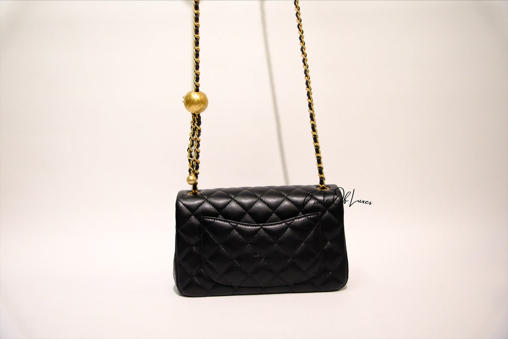 CHANEL MINI RECTANGLE PEARL CRUSH BLACK