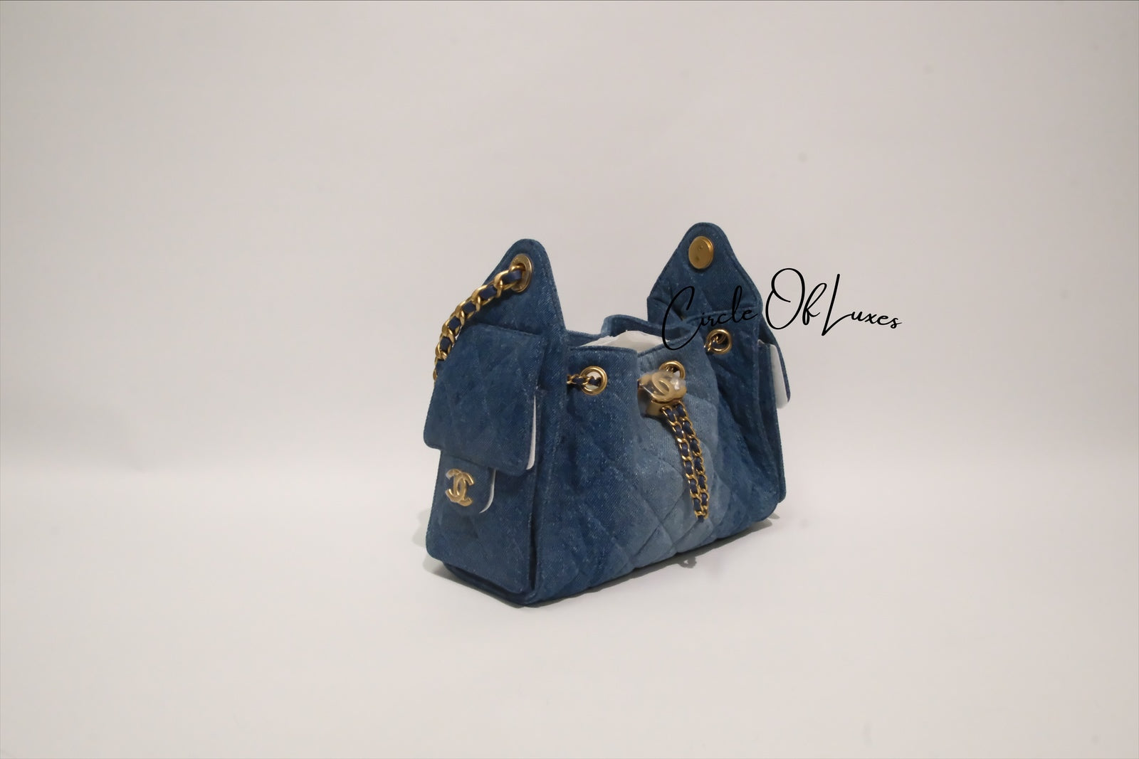 CHANEL 25 MINI DENIM GHW