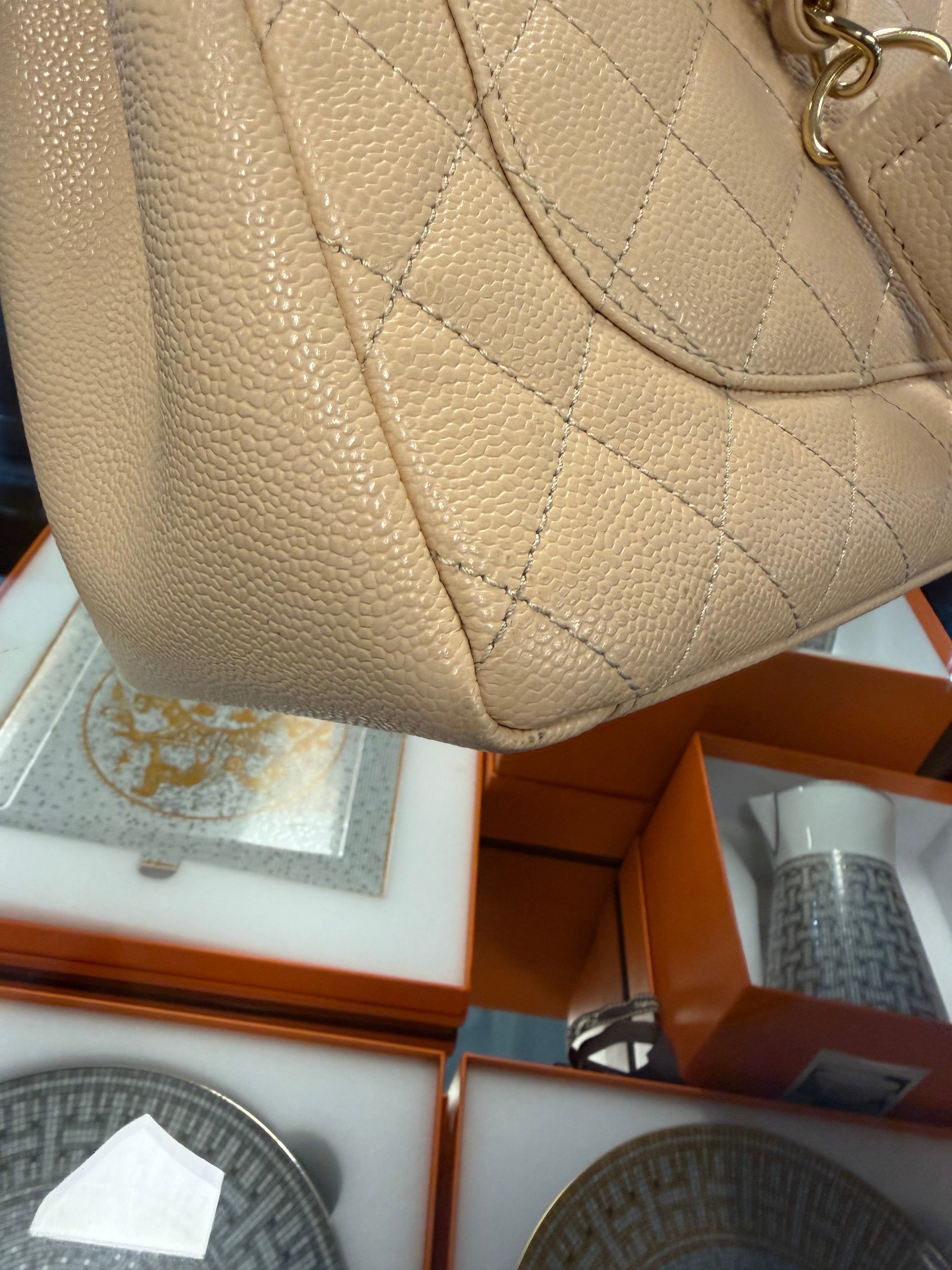 CHANEL GST BEIGE CAVIAR  GHW