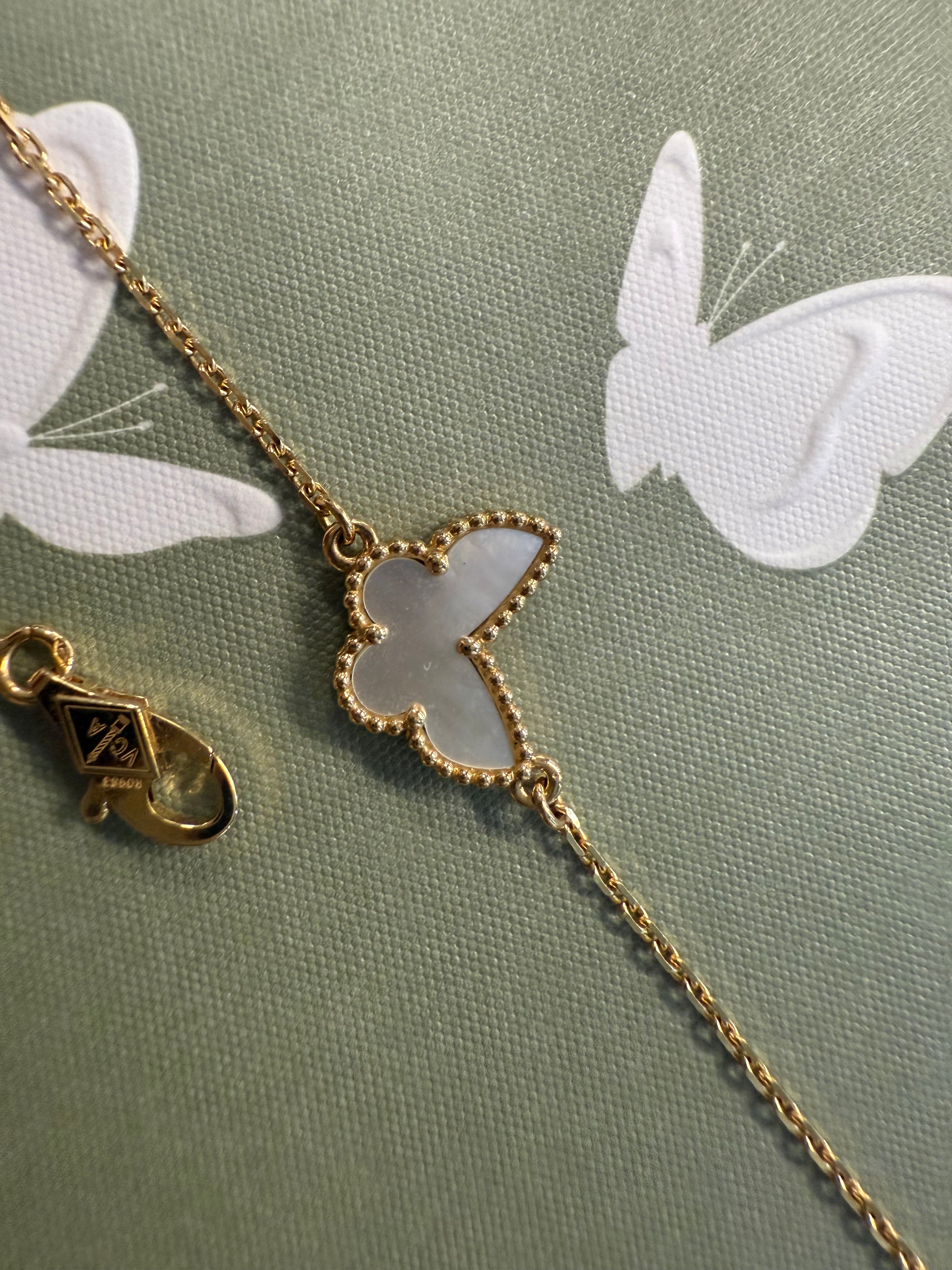 VAN CLEEF & ARPELS BUTTER FLY SWEET MOP YG