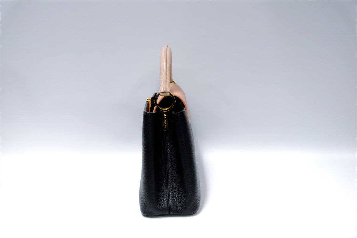LOUIS VUITTON CAPUCINES MM BLACK /PINK