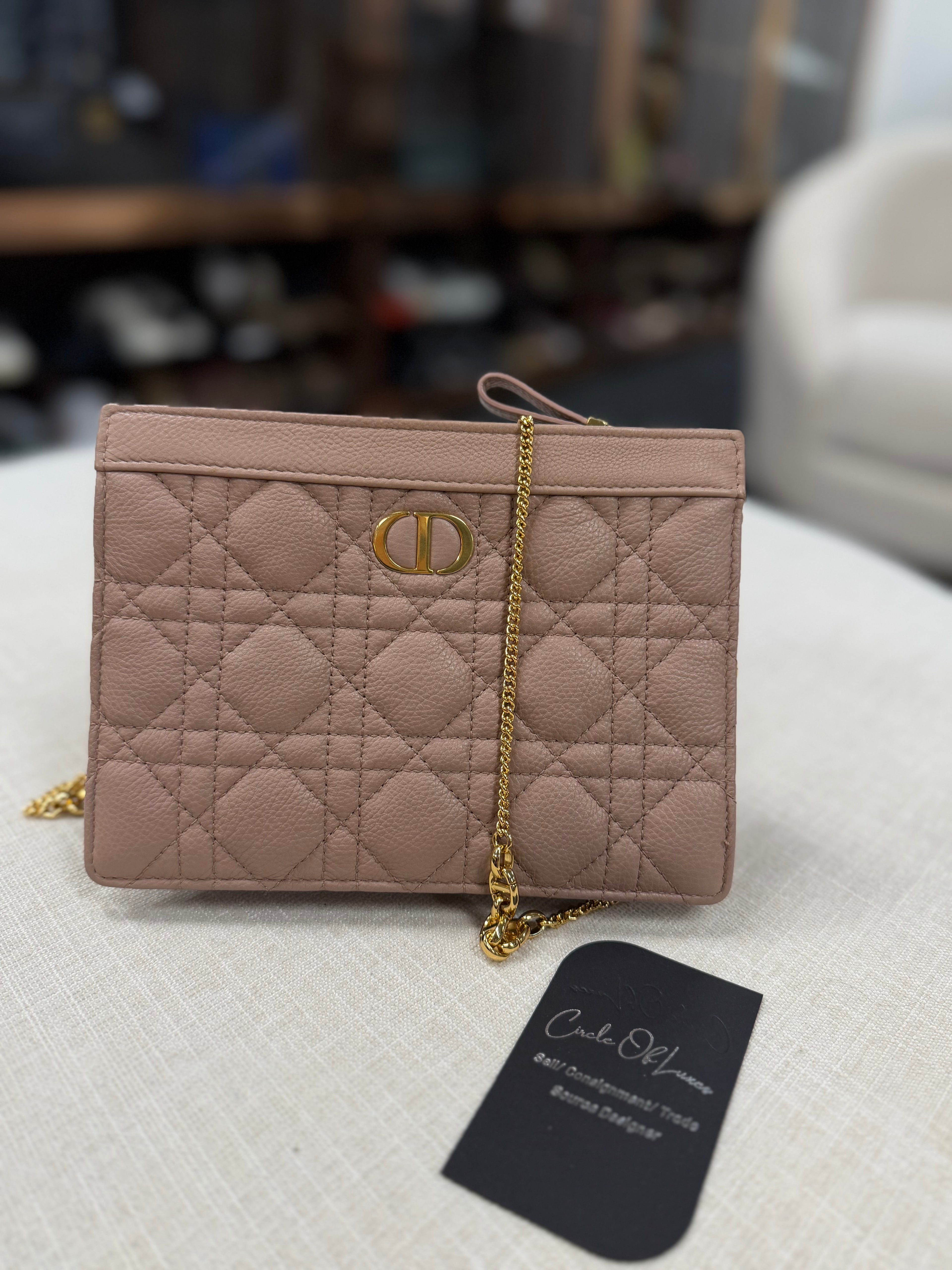 DIOR CARO EVERY DIOR POUCH CALFSKIN PINK