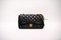 CHANEL BLACK LAMSKIN  SMALL GHW