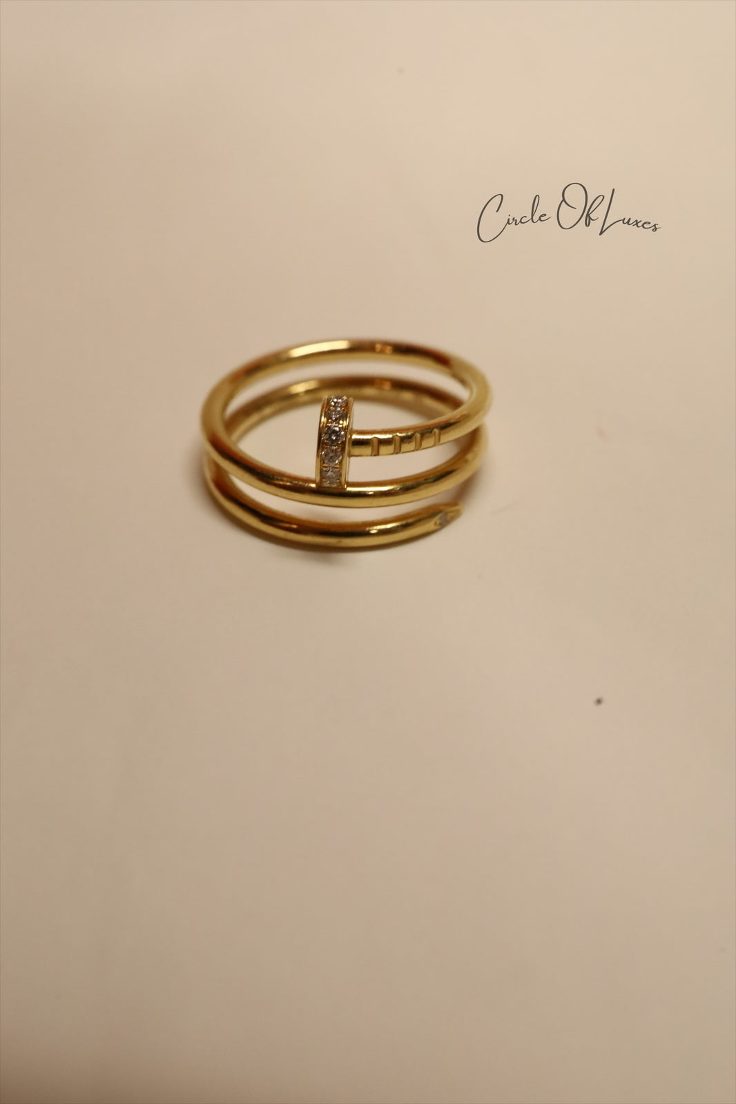 JUSTE UN CLOU RING DOUBLE DIAMONDS YG 52