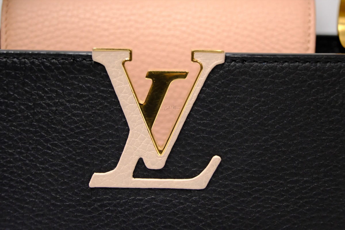 LOUIS VUITTON CAPUCINES MM BLACK /PINK