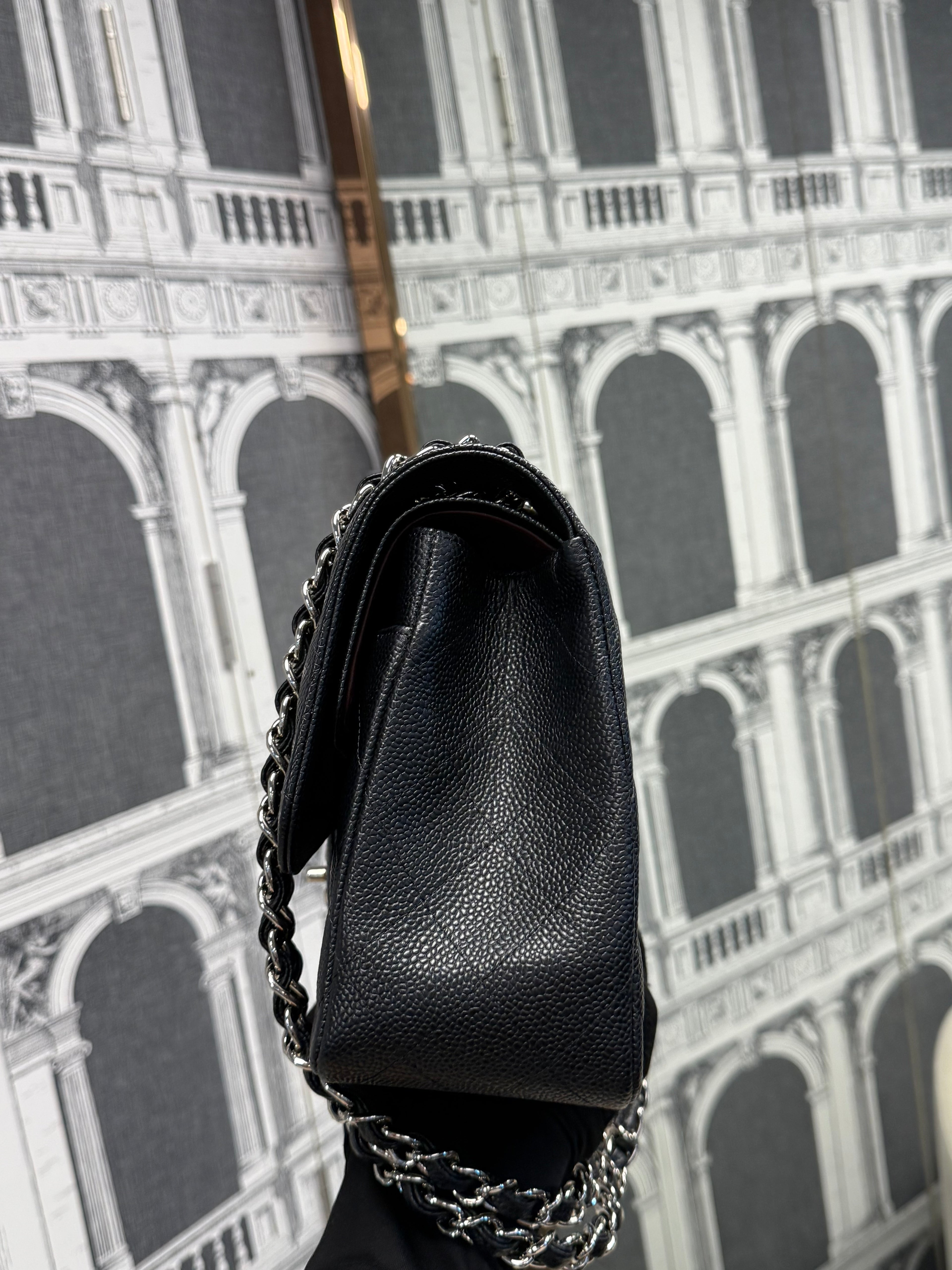 CHANEL JUMBO CLASSIC BLACK CAVIAR SHW