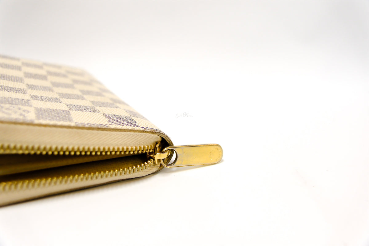 LOUIS VUITTON ZIPPY WALLET DAMIER AZUR GHW