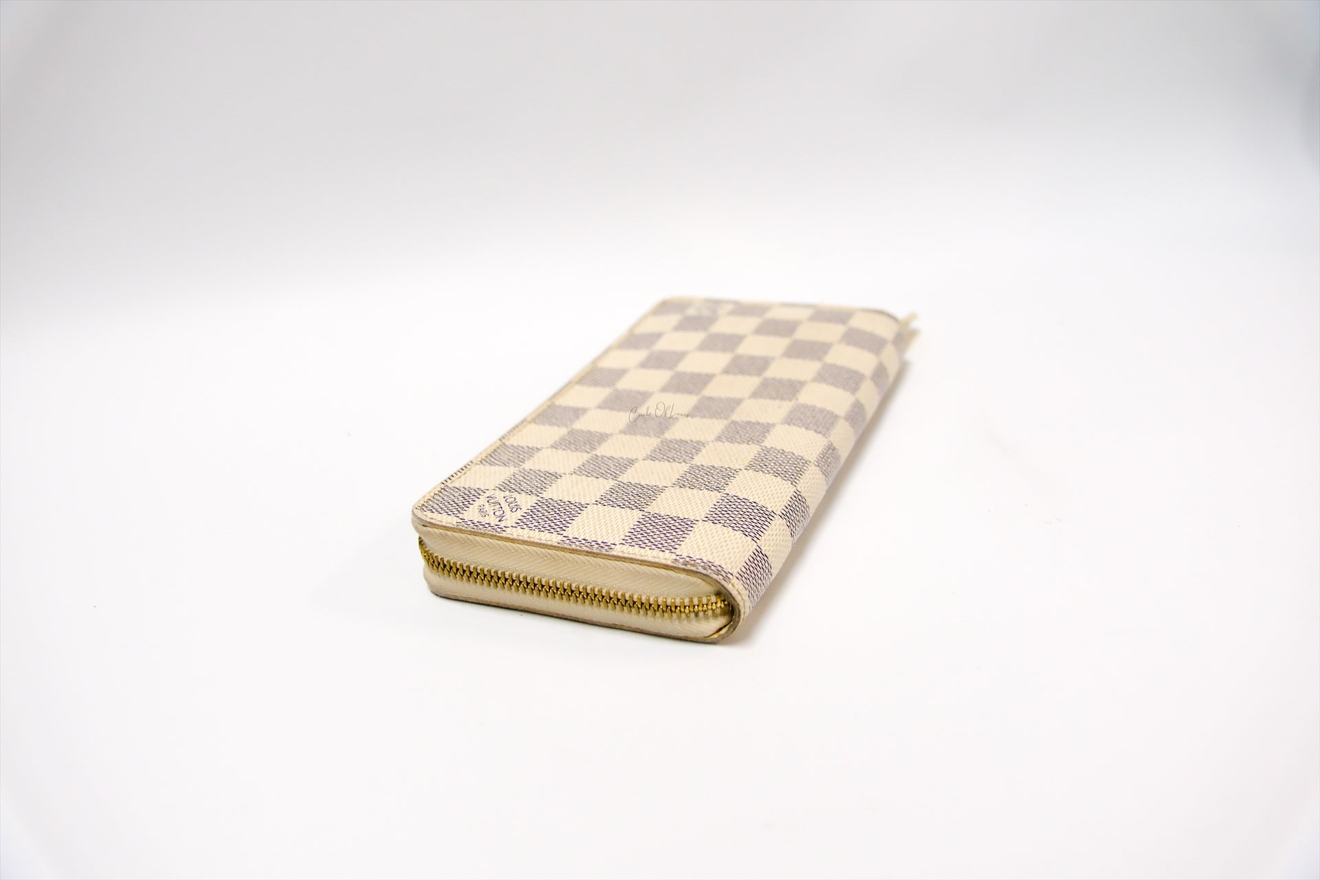 LOUIS VUITTON ZIPPY WALLET DAMIER AZUR GHW