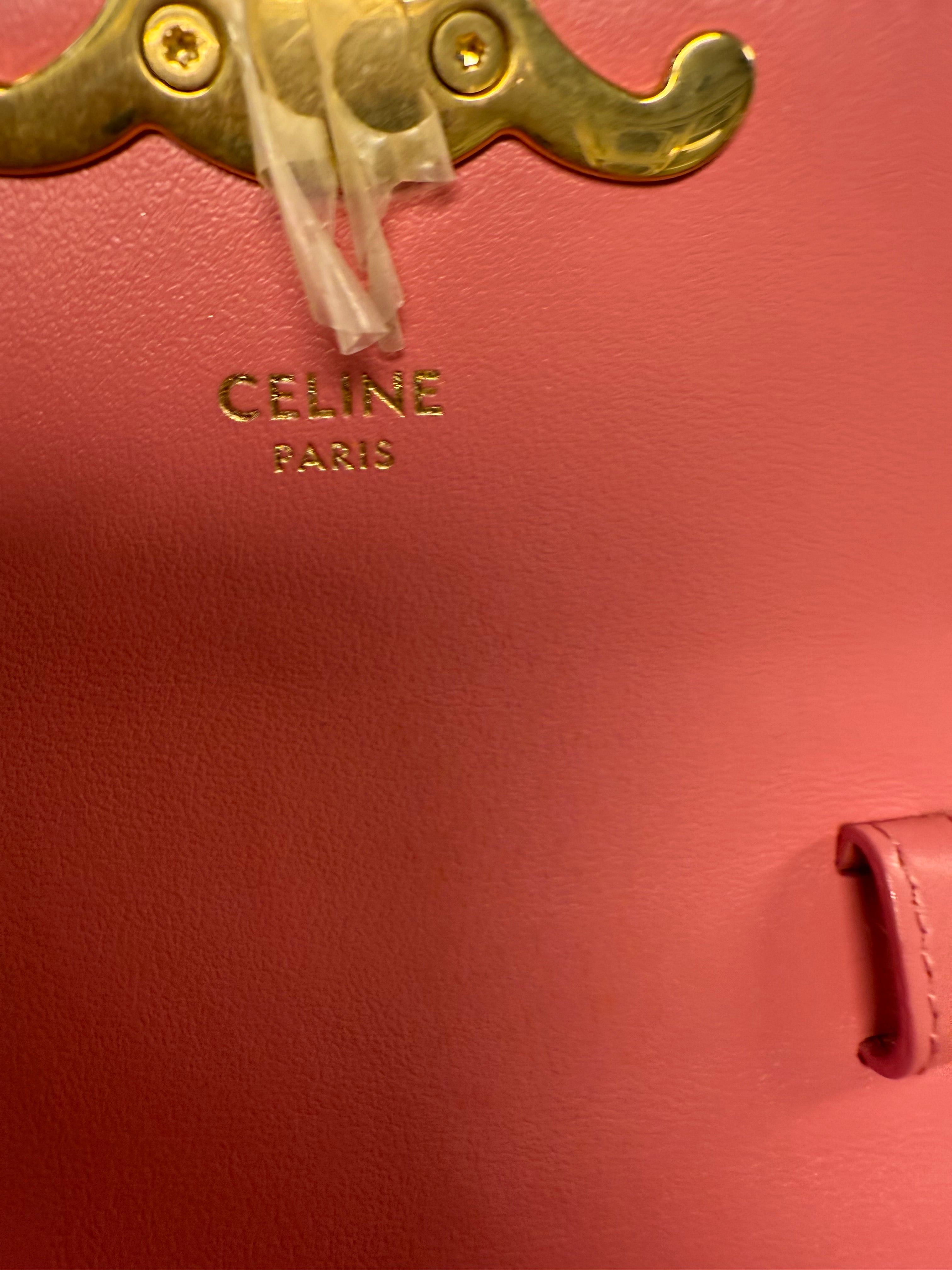 CELINE MINI CLAUDE IN SHINY CALFSKIN PINK GHW